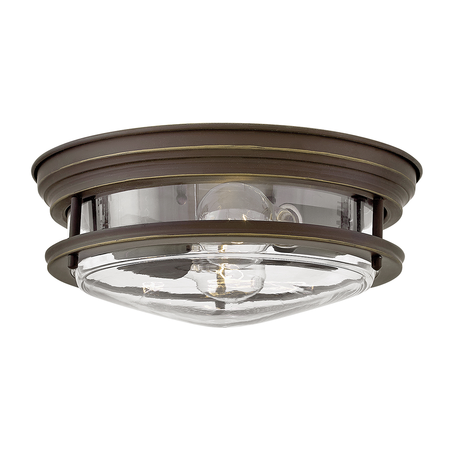 Corp de iluminat decorativ pentru exterior, hadrian 2 light flush mount – clear glass – oil rubbed bronze