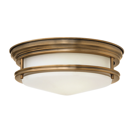 Corp de iluminat decorativ pentru exterior, hadrian 2 light flush mount – opal glass – brushed bronze