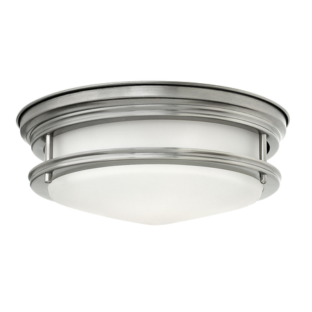 Corp de iluminat decorativ pentru exterior, hadrian 2 light flush mount – opal glass – antique nickel