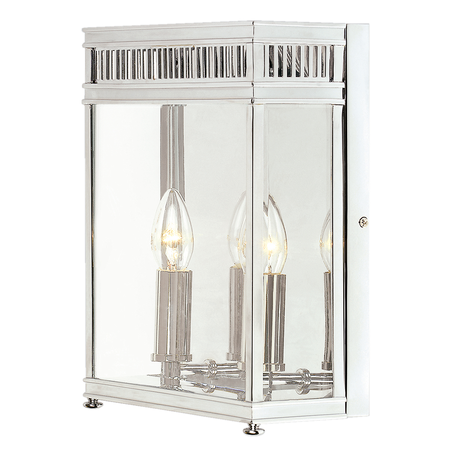 Corp de iluminat decorativ pentru exterior, Holborn 2 Light Half Lantern Medium – Polished Chrome