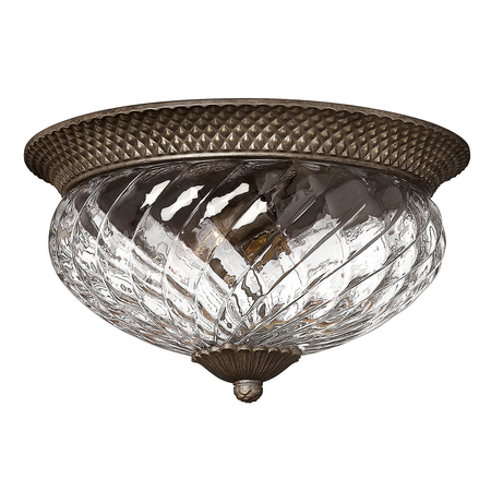 Corp de iluminat decorativ pentru exterior, Plantation 3 Light Large Flush – Pearl Bronze