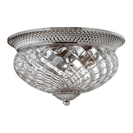 Corp de iluminat decorativ pentru exterior, Plantation 3 Light Large Flush – Polished Antique Nickel