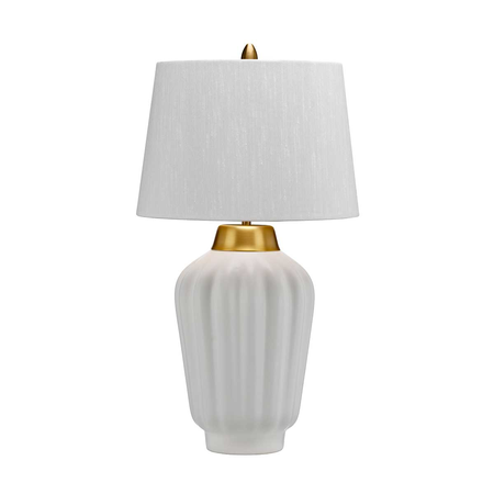 Veioza bexley 1 light table lamp – white & brushed brass