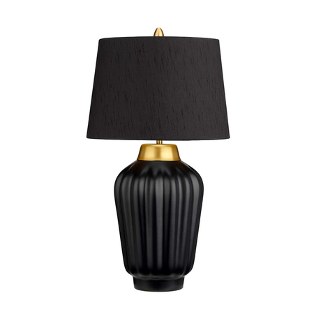 Veioza bexley 1 light table lamp – black & brushed brass