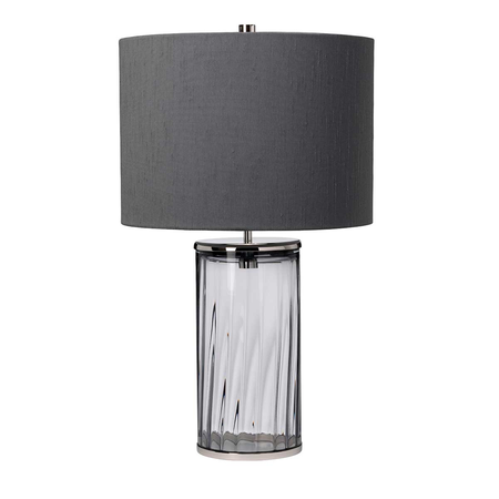 Veioza reno table lamp – smoke – polished nickel