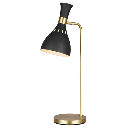 Veioza Joan 1 Light Table Lamp – Midnight Black & Burnished Brass