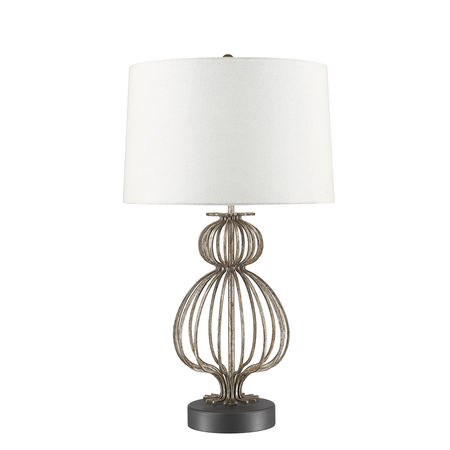 Veioza lafitte 1 light table lamp – distressed silver