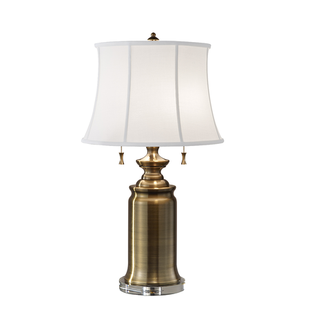 Veioza stateroom 2 light table lamp – bali brass