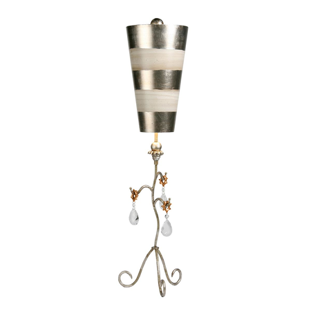 Veioza tivoli 1 light table lamp – silver & cream patina