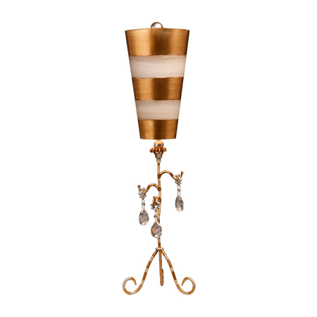 Veioza Tivoli 1 Light Table Lamp – Gold & Cream Patina