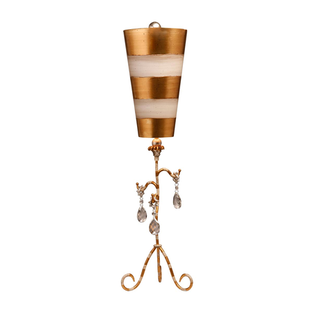 Veioza tivoli 1 light table lamp – gold & cream patina