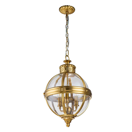 Corp de iluminat suspendat, lustra adams 3 light pendant chandelier – brushed brass