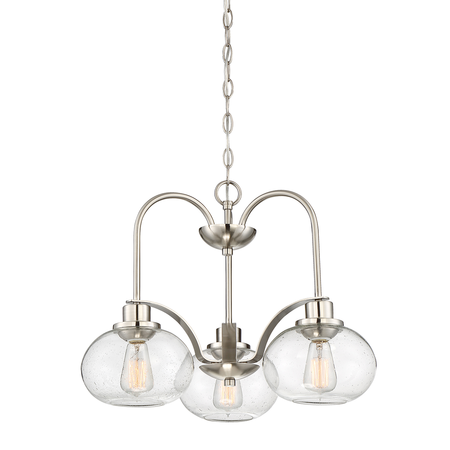 Corp de iluminat suspendat, lustra Trilogy 3 Light Chandelier – Brushed Nickel