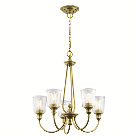 Corp de iluminat suspendat, lustra waverly 5 light chandelier – natural brass