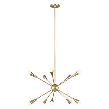 Corp de iluminat suspendat, lustra jax 10 light chandelier – burnished brass