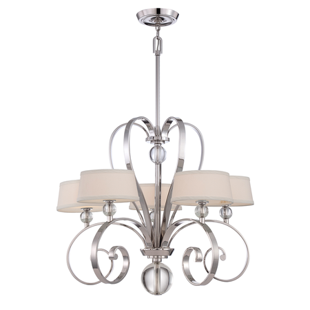 Corp de iluminat suspendat, lustra madison manor 5 light chandelier – imperial silver