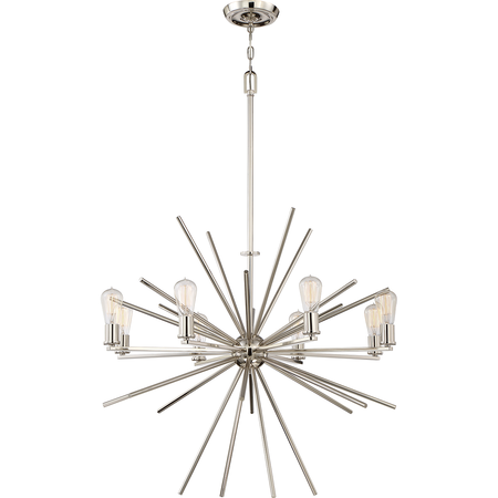 Corp de iluminat suspendat, lustra uptown carnegie 8 light chandelier – imperial silver