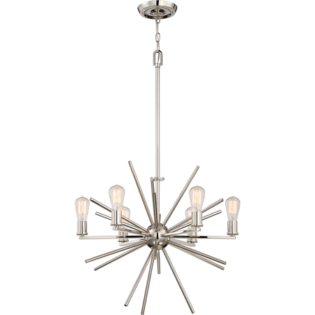 Corp de iluminat suspendat, lustra Uptown Carnegie 6 Light Chandelier – Imperial Silver