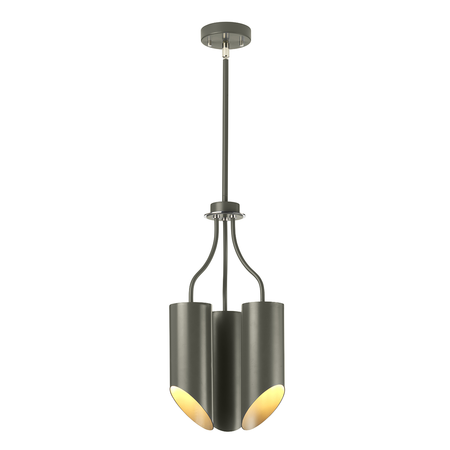 Corp de iluminat suspendat, lustra Quinto 3 Light Chandelier – Dark Grey Polished Nickel