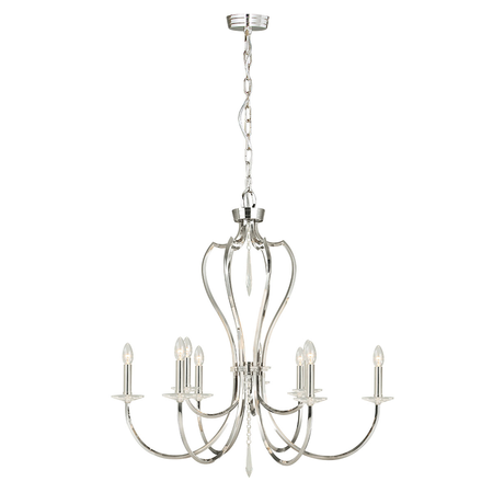 Corp de iluminat suspendat, lustra Pimlico 9 Light Chandelier – Polished Nickel