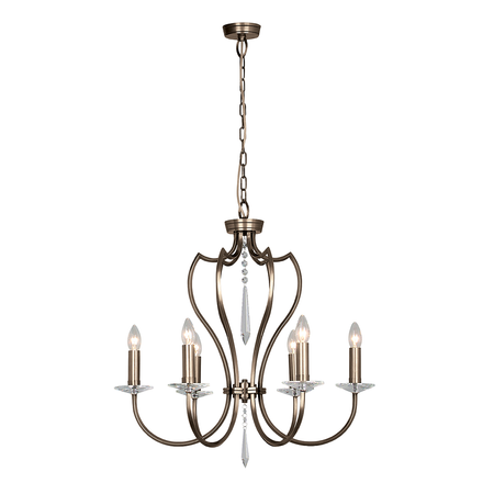 Corp de iluminat suspendat, lustra Pimlico 6 Light Chandelier – Dark Bronze