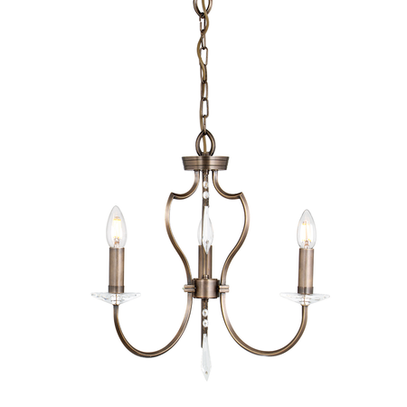 Corp de iluminat suspendat, lustra Pimlico 3 Light Chandelier – Dark Bronze