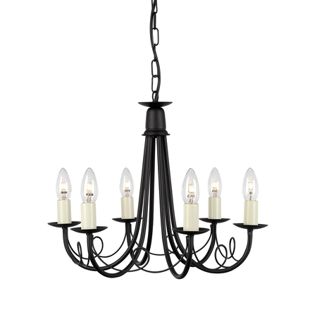 Corp de iluminat suspendat, lustra Minster 6 Light Chandelier – Black