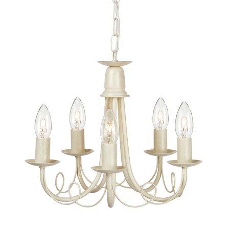 Corp de iluminat suspendat, lustra Minster 5 Light Chandelier – Ivory Gold