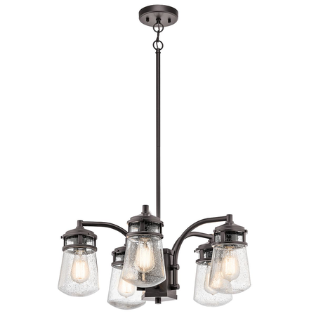 Corp de iluminat suspendat, lustra Lyndon 5 Light Outdoor Chandelier – Architectural Bronze