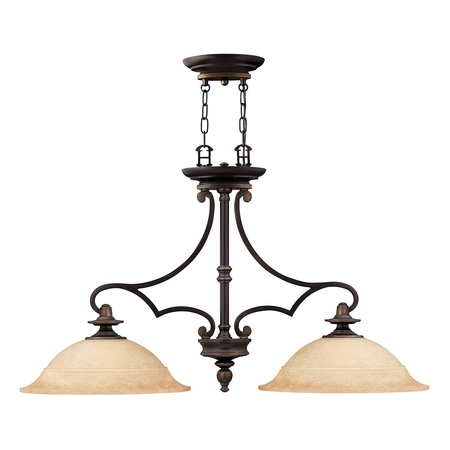 Corp de iluminat suspendat, lustra Plymouth 2 Light Chandelier