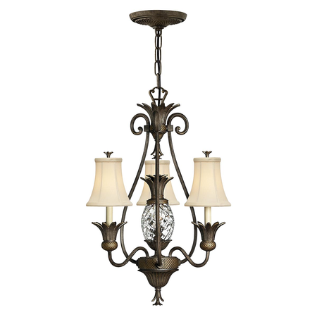 Corp de iluminat suspendat, lustra Plantation 3 Light Chandelier Pearl Bronze