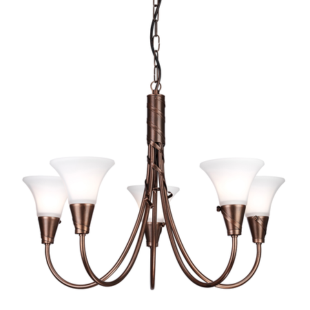 Corp de iluminat suspendat, lustra Emily 5 Light Chandelier – Copper