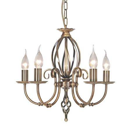 Corp de iluminat suspendat, lustra artisan 5 light chandelier – aged brass