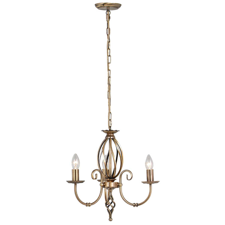 Corp de iluminat suspendat, lustra Artisan 3 Light Chandelier – Aged Brass