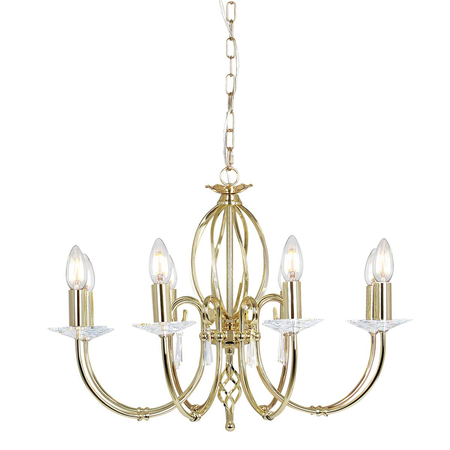 Corp de iluminat suspendat, lustra aegean 8 light chandelier – polished brass