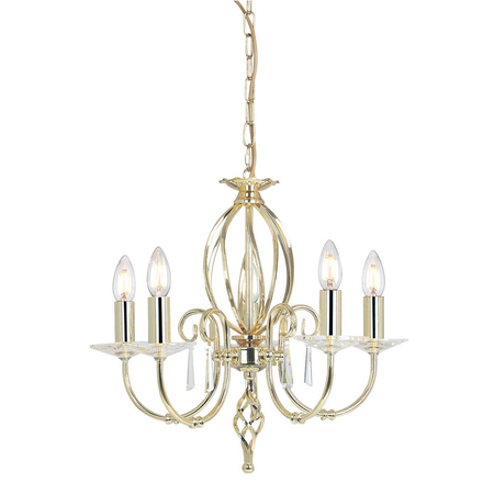Corp de iluminat suspendat, lustra aegean 5 light chandelier – polished brass