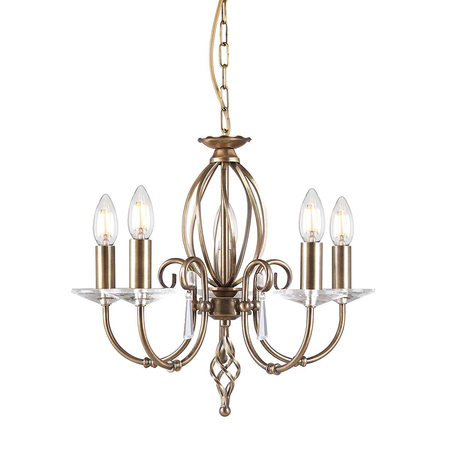 Corp de iluminat suspendat, lustra aegean 5 light chandelier – aged brass