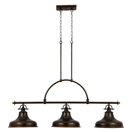 Lampa suspendata Emery 3 Light Island Light – Palladian Bronze