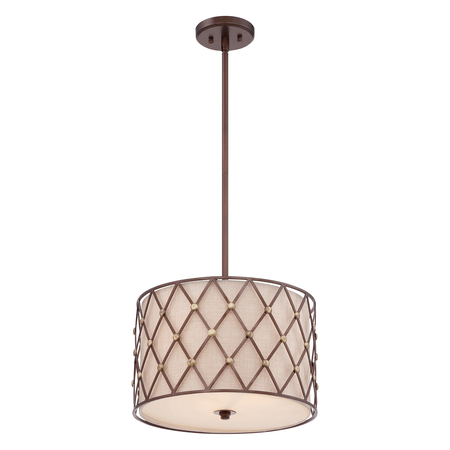 Lampa suspendata Brown Lattice 3 Light Medium Pendant