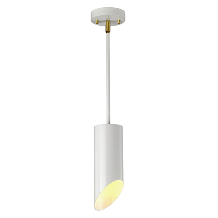 Lampa suspendata Quinto 1 Light Pendant – White Aged Brass