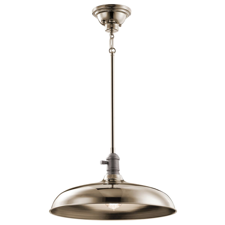 Lampa suspendata cobson 1 light pendant/semi flush – polished nickel