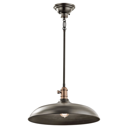 Lampa suspendata cobson 1 light pendant/semi flush – olde bronze