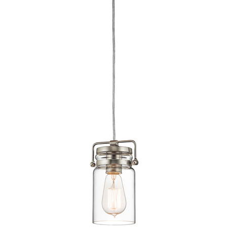 Lampa suspendata Brinley 1 Light Mini Pendant – Brushed Nickel