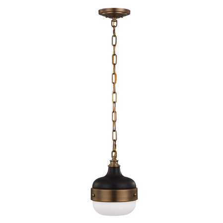 Lampa suspendata Cadence 1 Light Mini Pendant – Dark Antique Brass/Matte Black