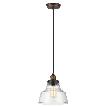 Lampa suspendata Baskin 1 Light Pendant – Aged Brass/Dark Weathered Zinc