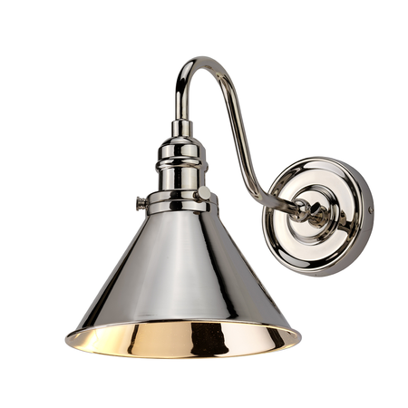 Aplica Provence 1 Light Wall Light – Polished Nickel