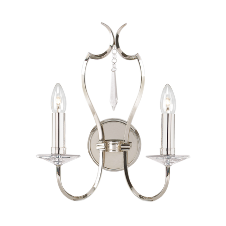 Aplica Pimlico 2 Light Wall Light – Polished Nickel