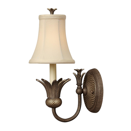 Aplica Plantation 1 Light Wall Light – Pearl Bronze