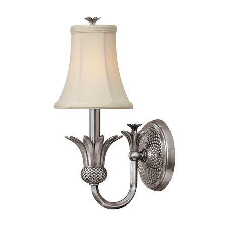 Aplica Plantation 1 Light Wall Light – Polished Antique Nickel