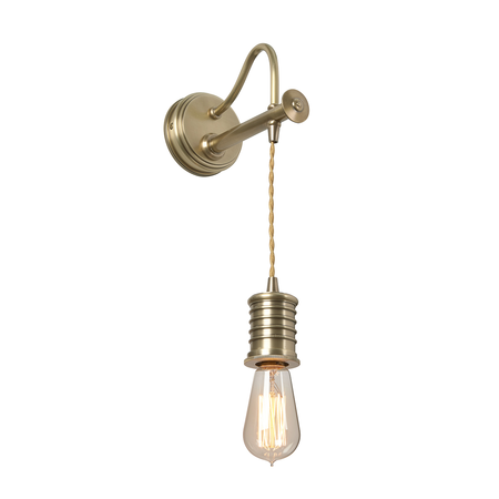 Aplica douille 1 light wall light – aged brass